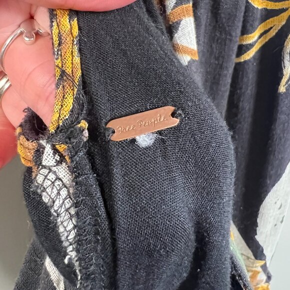 Free People Anita Printed Maxi Dress Size Small? Black Floral Tiered Boho - Picture 4 of 12